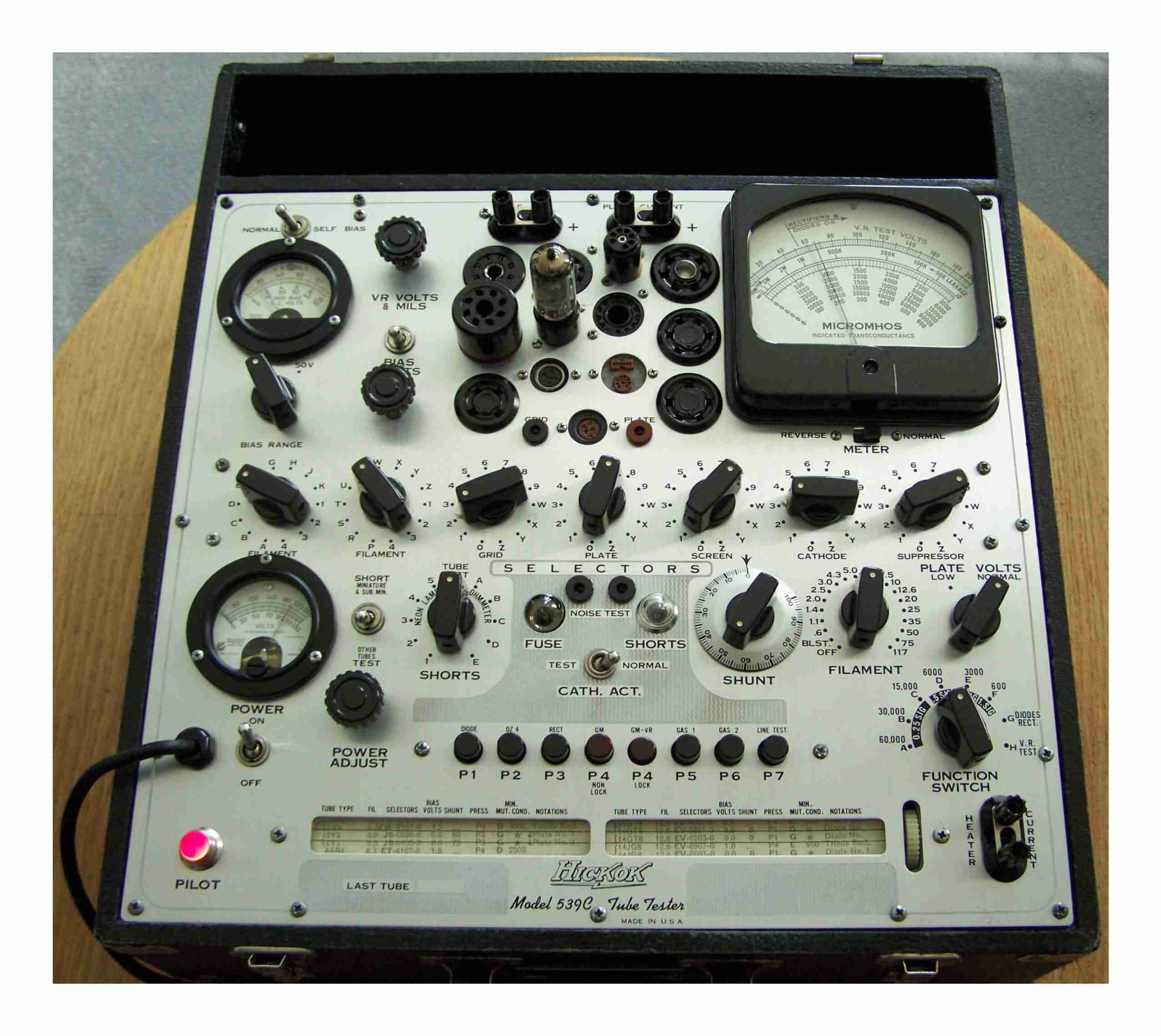 Hickok Model 539C tube tester