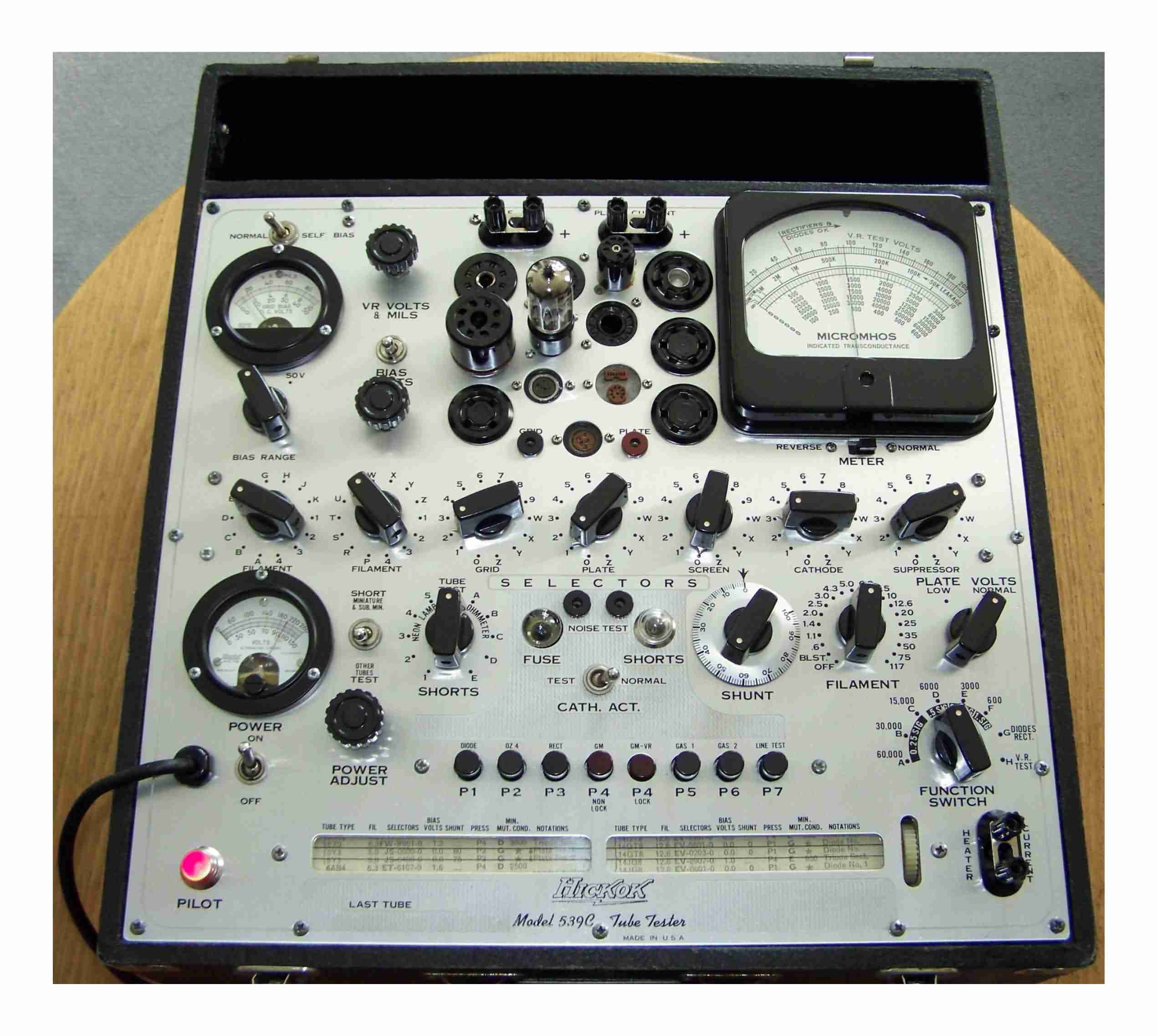 Hickok Model 539C tube tester