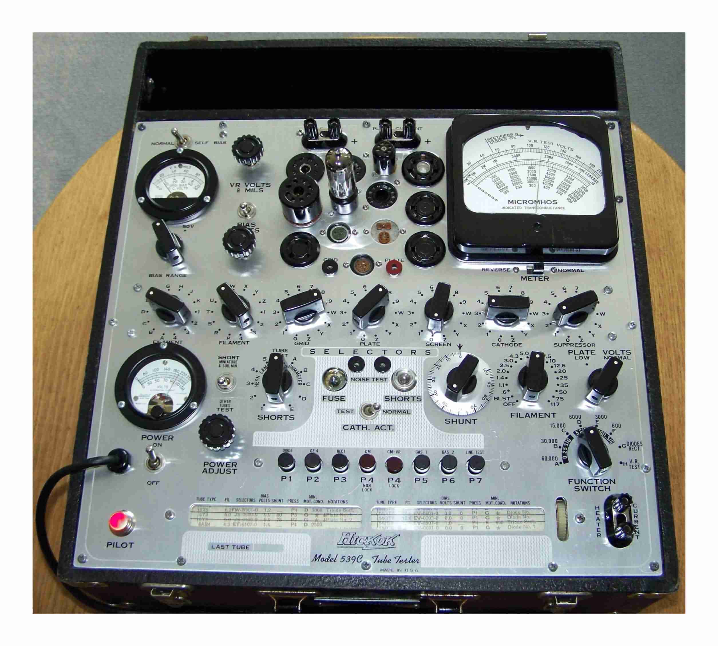 Hickok Model 539C tube tester